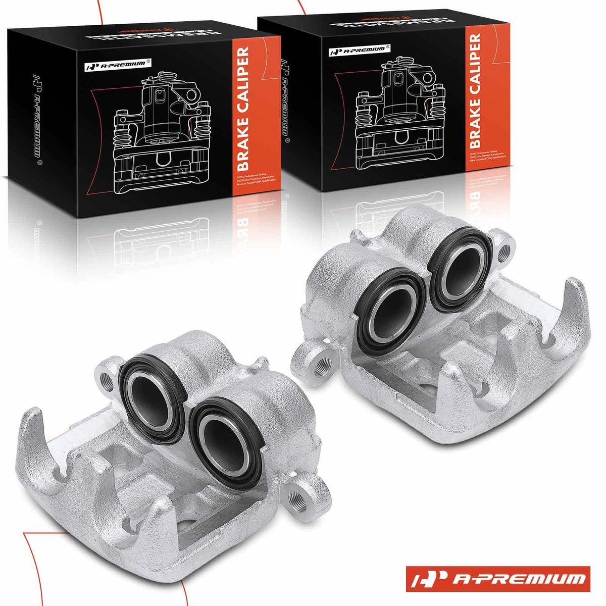 A-Premium Pair Front Brake Calipers for Mazda MPV (1992–1998, 2000–2006) - LA9533980, S10H3361X, LC623371X, LD4733990, S1Z13398Z