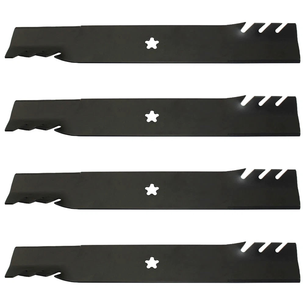 Set of 4 Toothed Mulching Mower Blades for Dixon 42" Decks