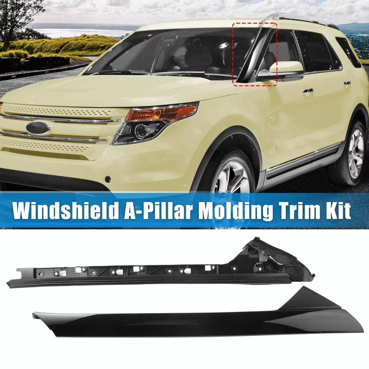 Windshield A-Pillar Trim Panel Kit for Ford Explorer (2011–2019) 926-450