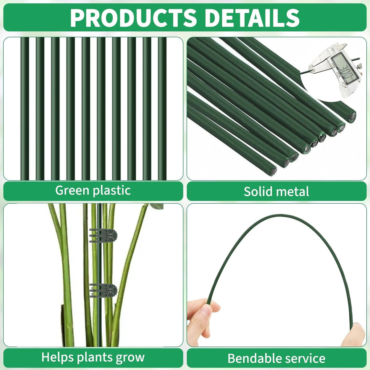 20pcs 15.7" Plant Stakes for Orchid and Green Plants