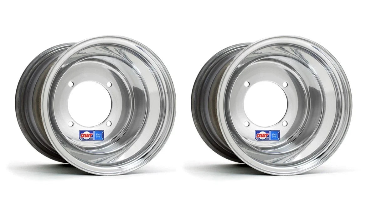 2X Polished Rear Wheels Rims 8" 8x8 for Suzuki LT500 LT250 (1987–1990)
