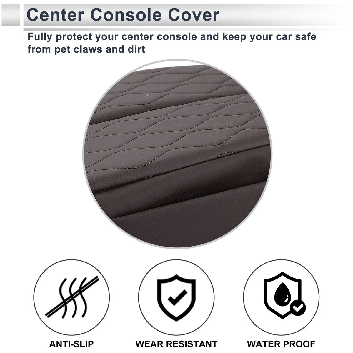 Center Console Cover for BMW 5 Series G30 (2019–2023) Dark Brown