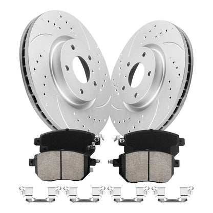 320mm Front Drilled Brake Rotors & Pads for Nissan Maxima Murano Altima