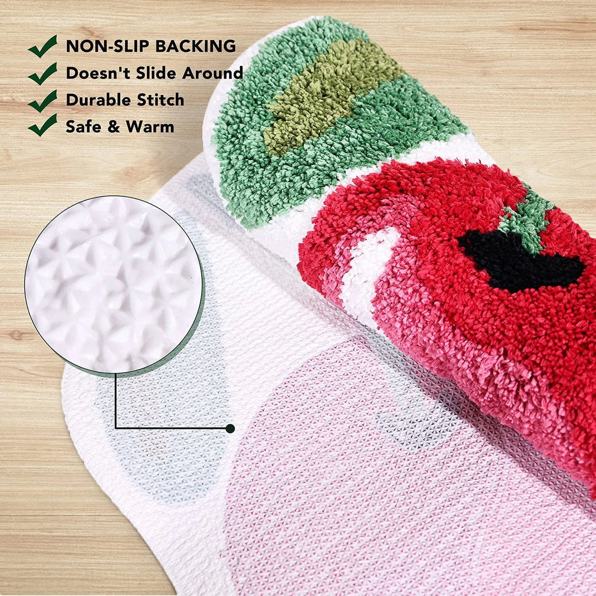 Cherry Bath Mat for Living Room (24x20 inches)