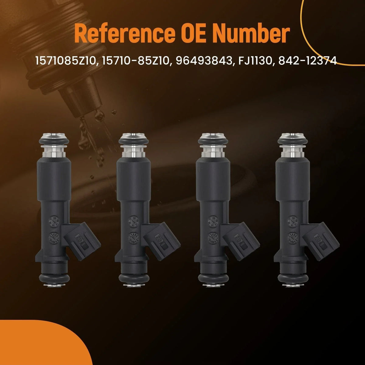 Set of 4 Fuel Injectors for Forenza Reno 2.0L L4 (2006–2008) 96493843