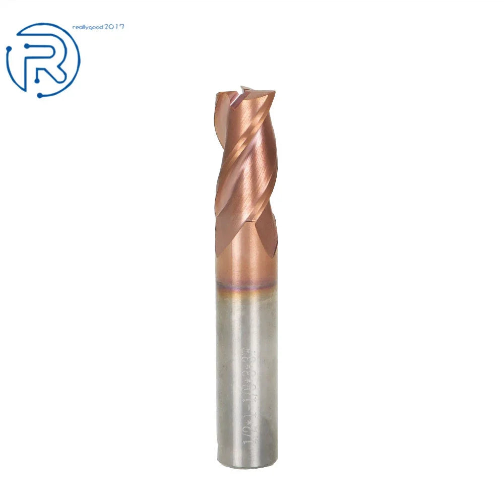 5Pcs 1/2" 3 Flute Carbide End Mill for Aluminum (ZRN Coated)