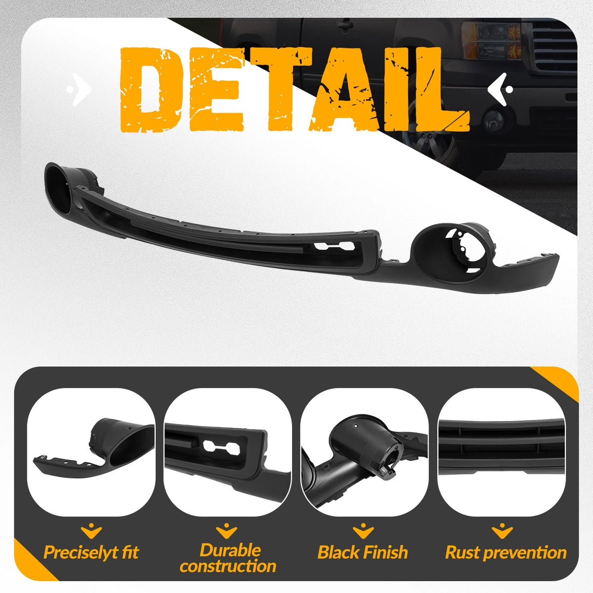 Textured Front Bumper Air Deflector for GMC Sierra 1500 (2007–2013) - CON-A000133, 15131299, GM1015100