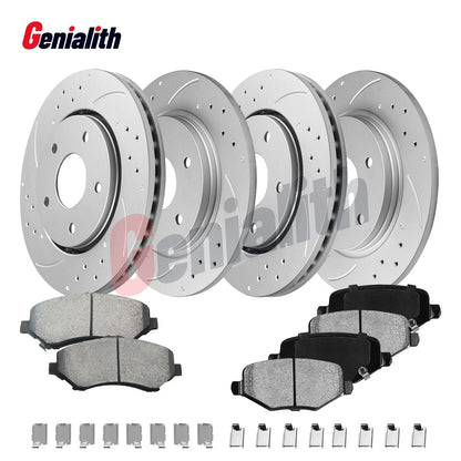Set of 2 Front 11.9" & Rear 12" Brake Rotors & Pads for Dodge Grand Caravan (2008–2020)