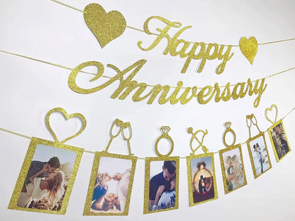 Happy Anniversary Party Decorations Banner and Photo Banner