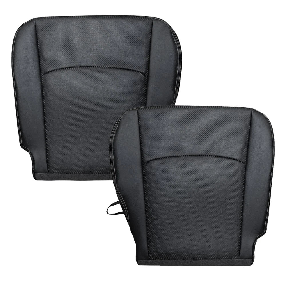 2x Leather Front Bottom Seat Cover for Dodge Ram 1500 2500 3500 4500 (2013–2018)
