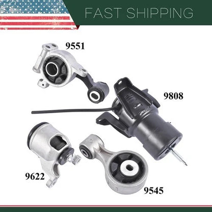 4X Motor Mount for Nissan Altima 3.5L (2007–2012) & Maxima 3.5L (2009–2014) - 9545 9551 9622 9808, 113509N00A, 112103KA0A, 113603KA0A
