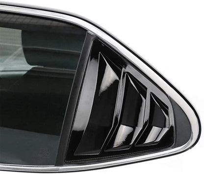 Gloss Black Window Louvers Rear Side Vent Cover for Toyota Camry (2018–2024)