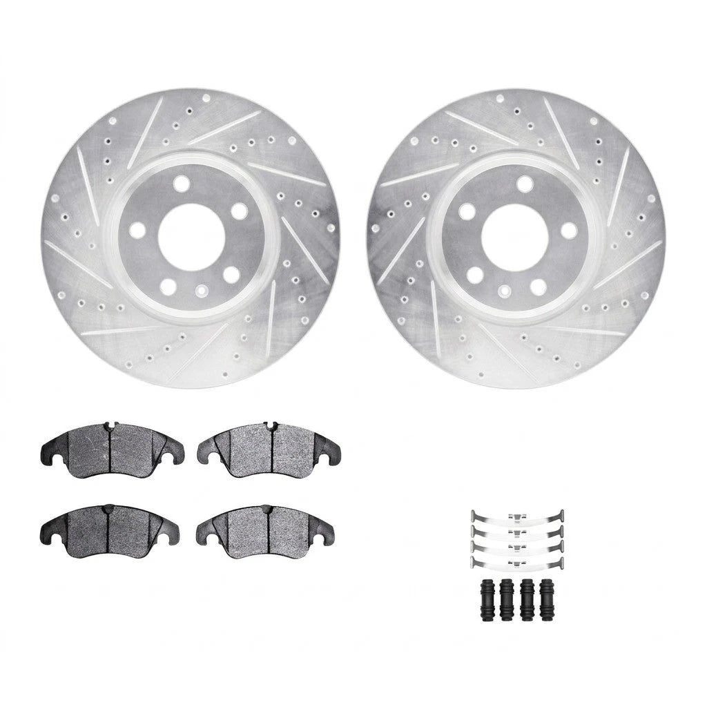 Rotor Set for Audi A5 Quattro (2008–2011) ALX-PAU-DF-7612-73049-CLA1, Drilled & Slotted