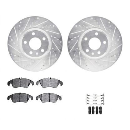 Rotor Set for Audi A5 Quattro (2008–2011) ALX-PAU-DF-7612-73049-CLA1, Drilled & Slotted