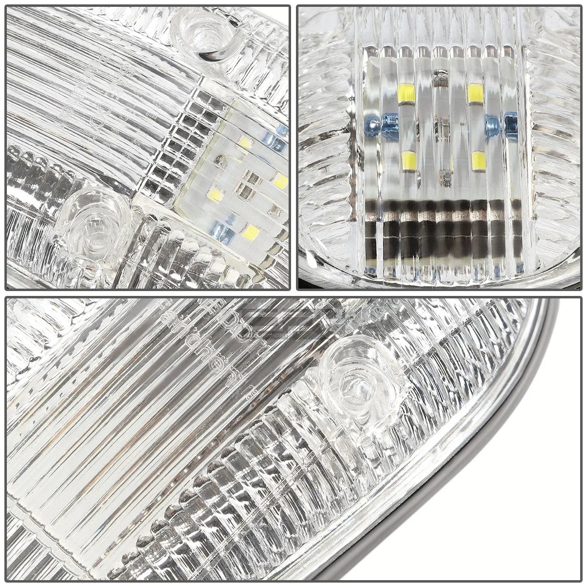 5Pcs Chrome Housing White LED Cab Roof Running Light for Dodge Ram (1999–2001)