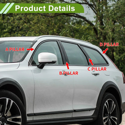 6 Pcs Carbon Fiber Pillar Window Trim for Chevy Captiva (2019-2023)