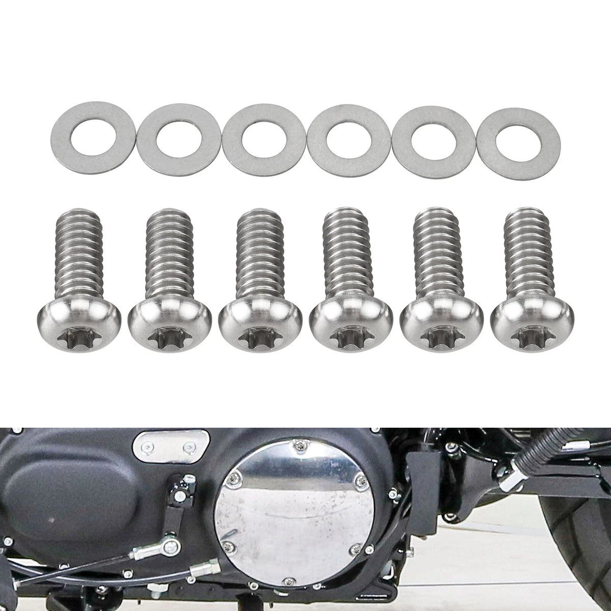 Titanium Derby Cover Screw Kit for Harley Sportster 1200 Nightster (2007–2012) 943