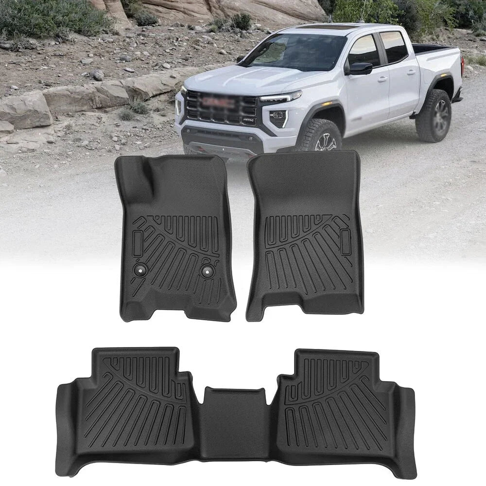TPE Floor Mats Liners for Chevrolet Colorado/GMC Canyon Crew Cab (2023–2025)