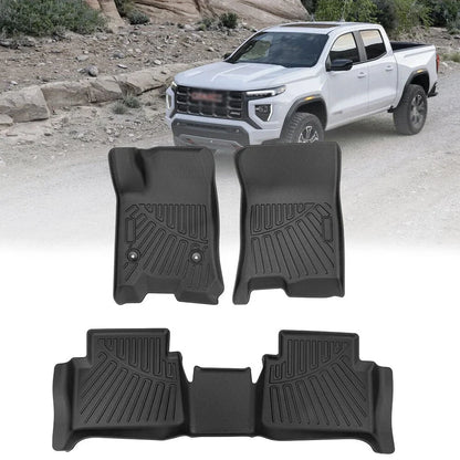 TPE Floor Mats Liners for Chevrolet Colorado/GMC Canyon Crew Cab (2023–2025)