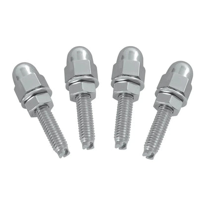 Set of 4 Chrome Acorn License Plate Bolts for Kenworth Peterbilt (GG#50511)