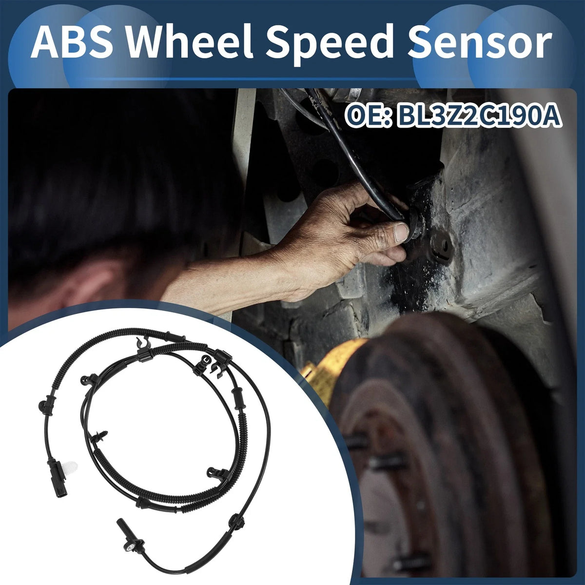 ABS Wheel Speed Sensor No.BL3Z2C190A for Ford F-150 (2011–2014) Rear Right