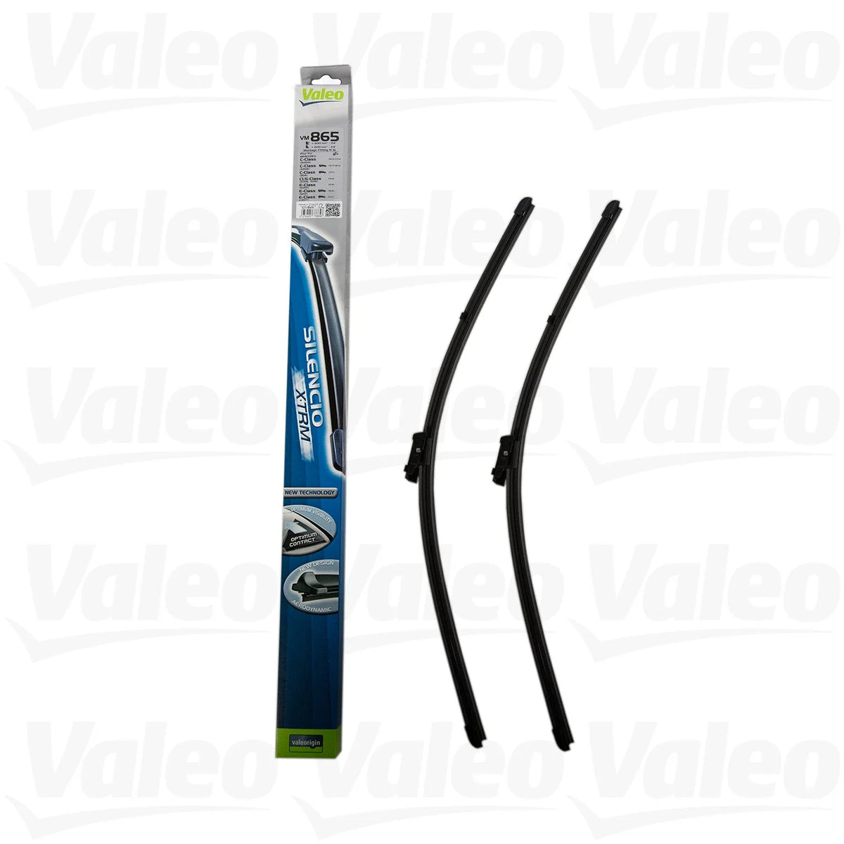 Set of 2 Valeo Front Windshield Wiper Blades for Mercedes-Benz E63 AMG (2014–2018)