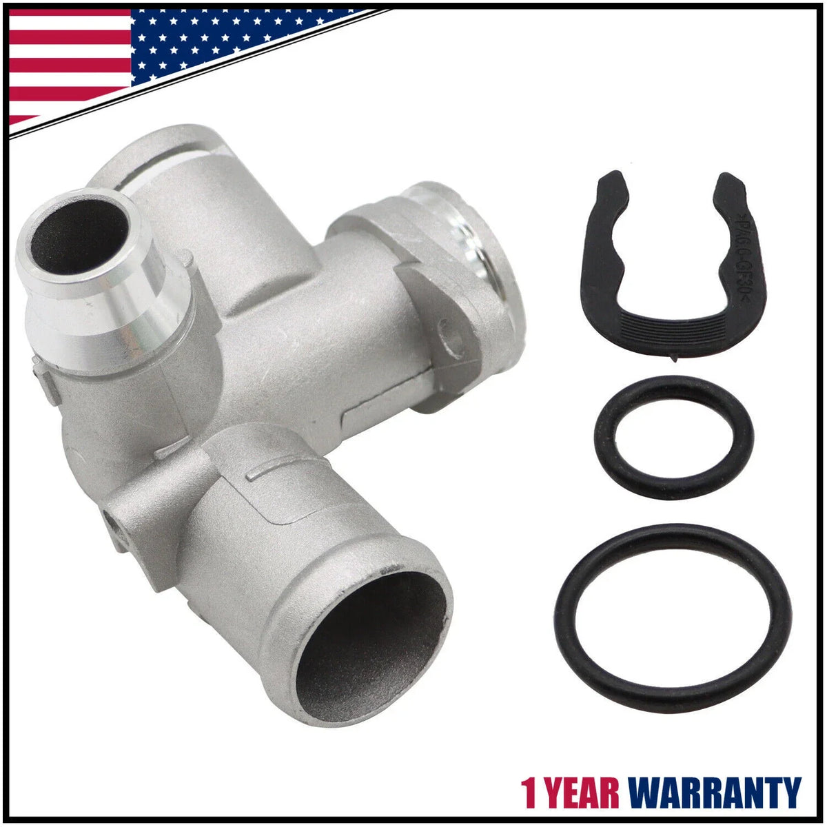 Aluminum Coolant Hose Flange for Audi A4 2.0L/2.0T (2005–2009) 06D121132C