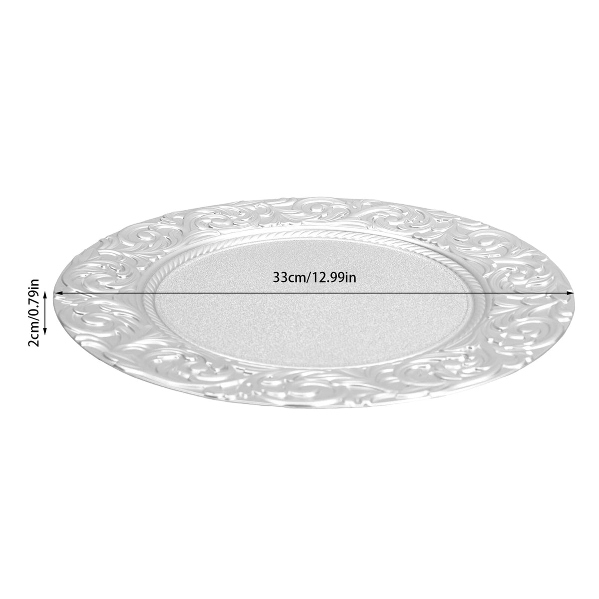 Set of 100 Charger Plates 13'' Round for Wedding Party