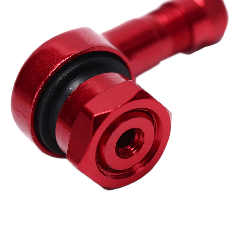 8PCS Red 90 Degree Aluminum Valve Stems for Motorcycle Tire Rim Wheel
