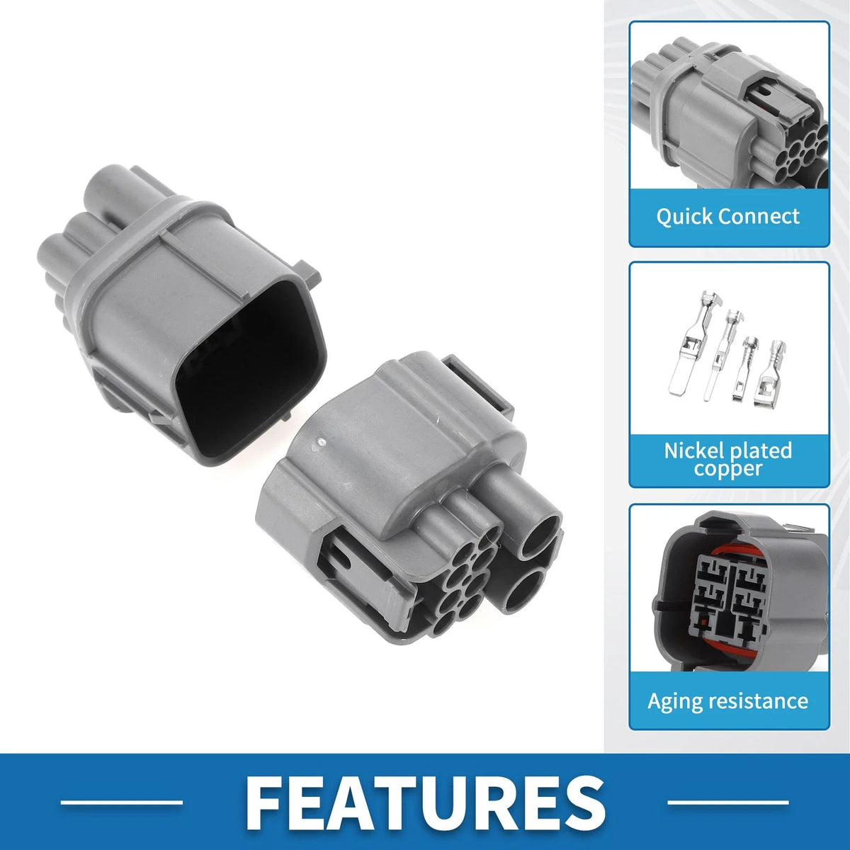 10 Pin High Current Wiring Harness Connector Plug for Honda Acura 