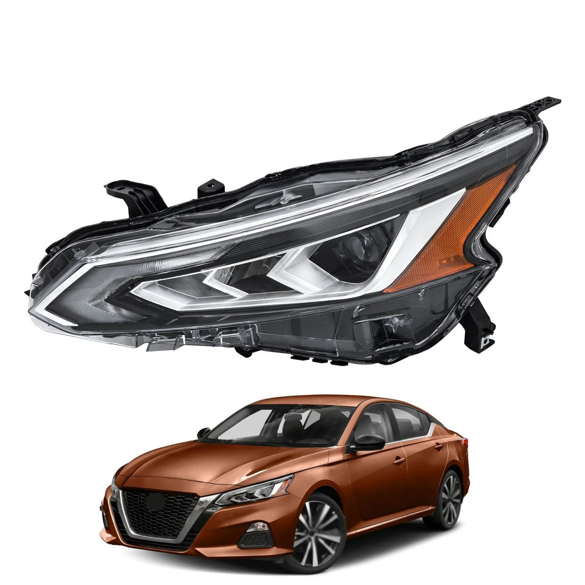 Chrome Housing LED Headlight for Nissan Altima (2019–2020) 260606CA5B