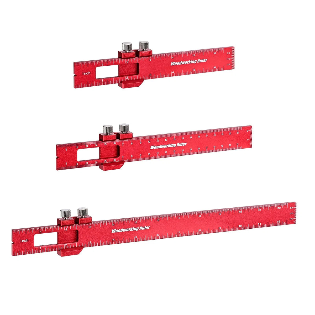 3X Precision Pocket Ruler Set for Woodworking