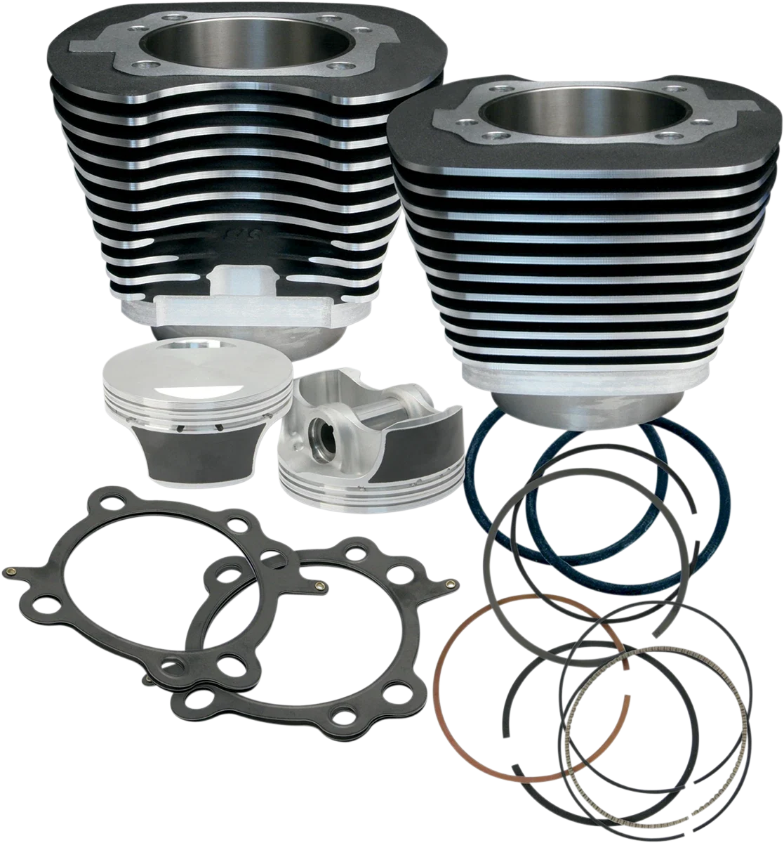 S&S Cycle 97" Big Bore Cylinder Kit for Twin Cam (910-0205) - Wrinkle Black