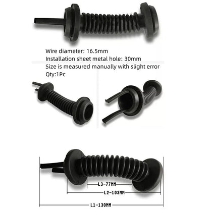 Set of 4 Dust-proof Rubber Tube for Car Wire Harness Door (25x25/25x39/30x30mm)