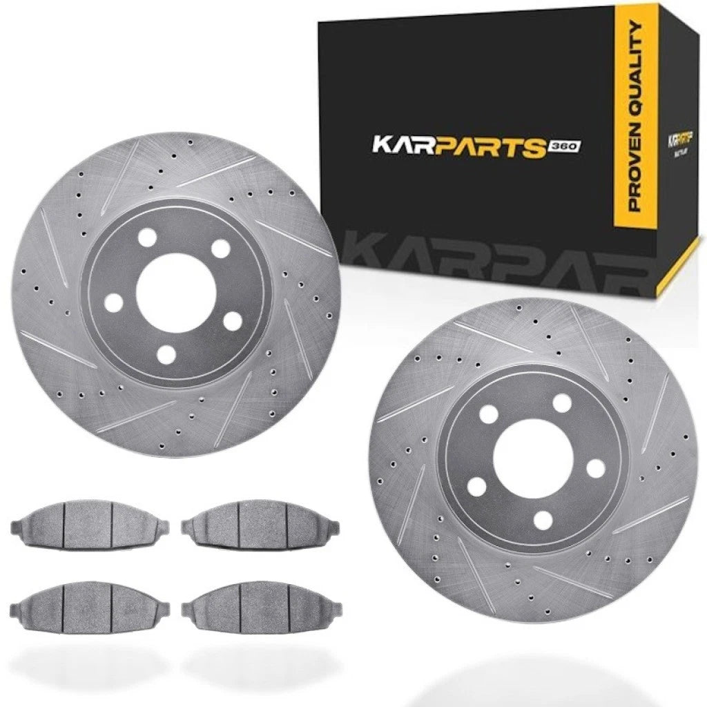 Rotor Set with Brake Pads for Ford Crown Victoria (2003–2011) ALX-PAU-DF-7512-56109-CLA2