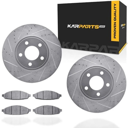 Rotor Set with Brake Pads for Ford Crown Victoria (2003–2011) ALX-PAU-DF-7512-56109-CLA2