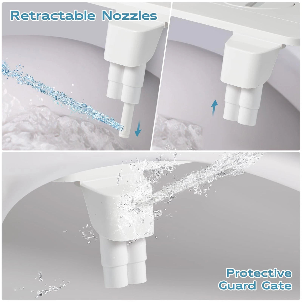 Ultra-Slim Bidet Attachment for Toilet (White)