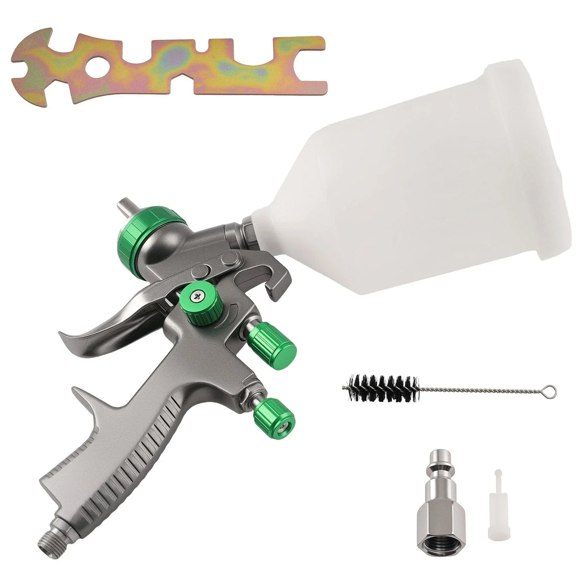 LVLP 1.3mm Gravity Sprayer Gun for Car Paint (600ml Cup, Pressure Control)