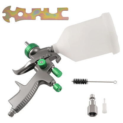 LVLP 1.3mm Gravity Sprayer Gun for Car Paint (600ml Cup, Pressure Control)