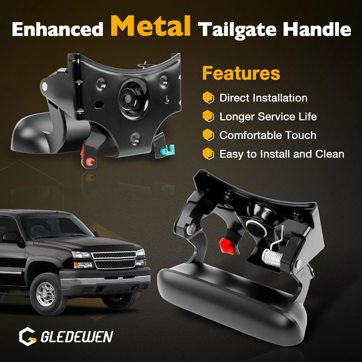 Metal Tailgate Handle with Backup Camera for Chevy Silverado GMC (1999–2007)
