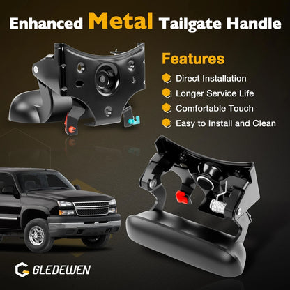 Metal Tailgate Handle with Backup Camera for Chevy Silverado GMC (1999–2007)