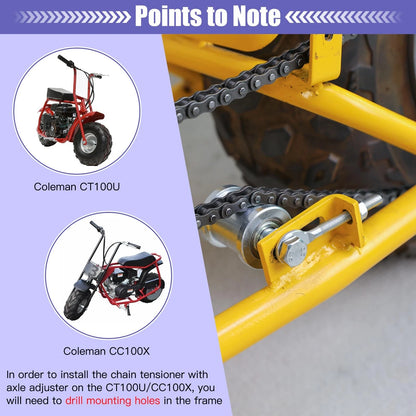Chain Tensioner for Baja Mini Bike (13/4" Roller)