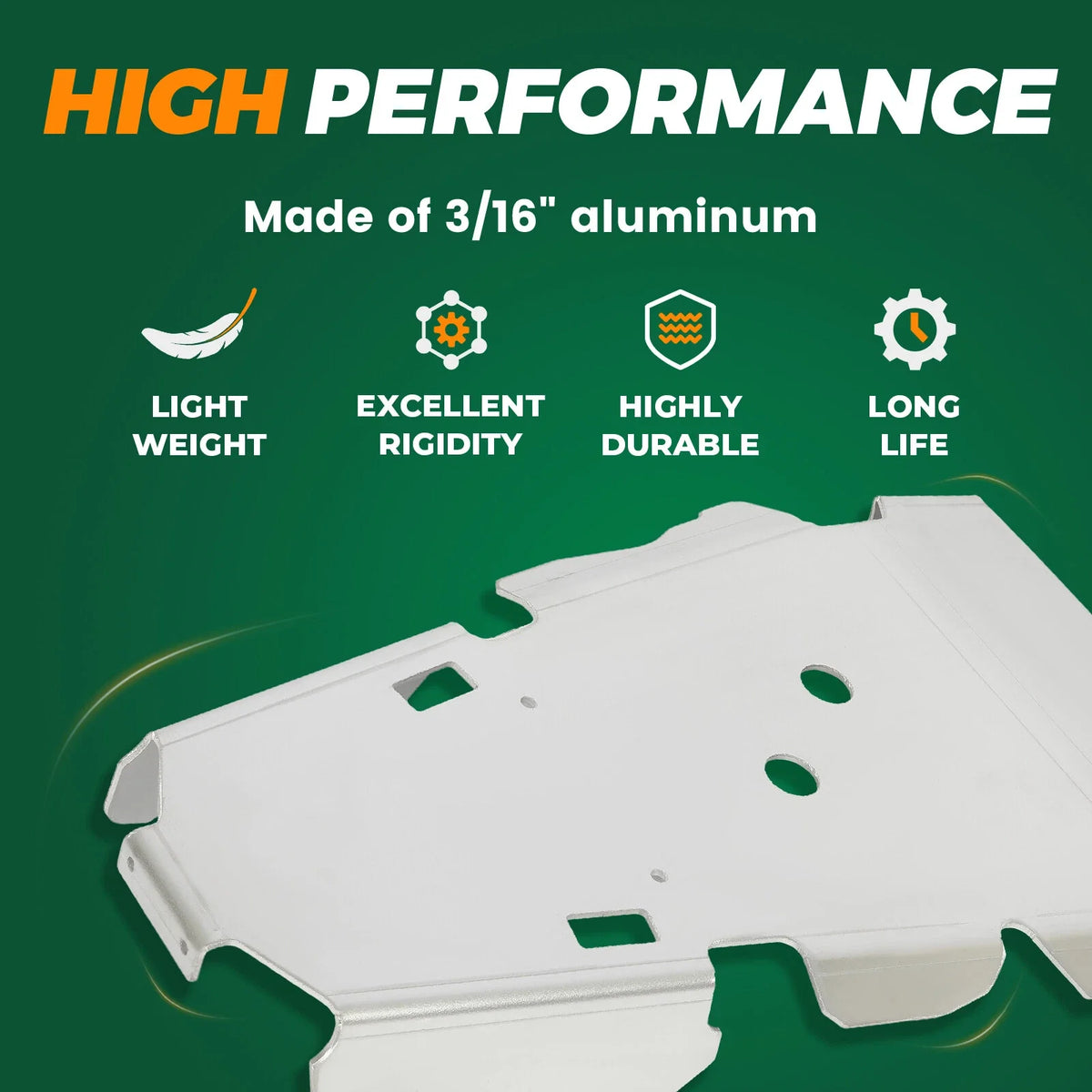 3pc Skid Plate Aluminum for Honda Rubicon IRS 500 2015–2019 & 520 2021