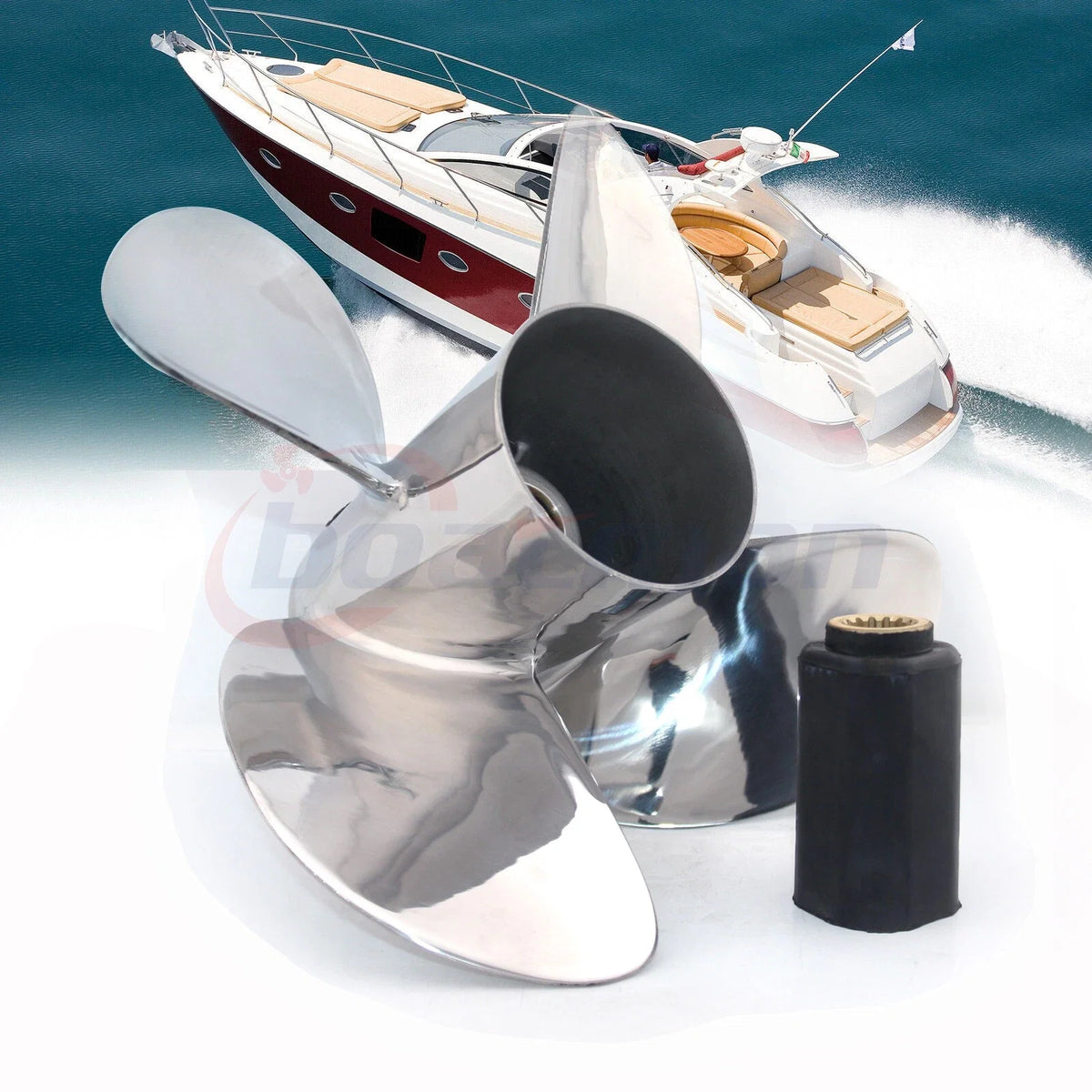 14 1/2X16 Stainless 4 Blade Boat Propeller for Yamaha VF200HP VF225HP V-Max SHO