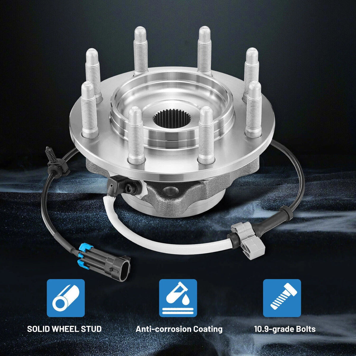 Pair Front Wheel Bearing Hub for Chevrolet Silverado GMC Sierra 2500 HD 3500 (2011–2016)