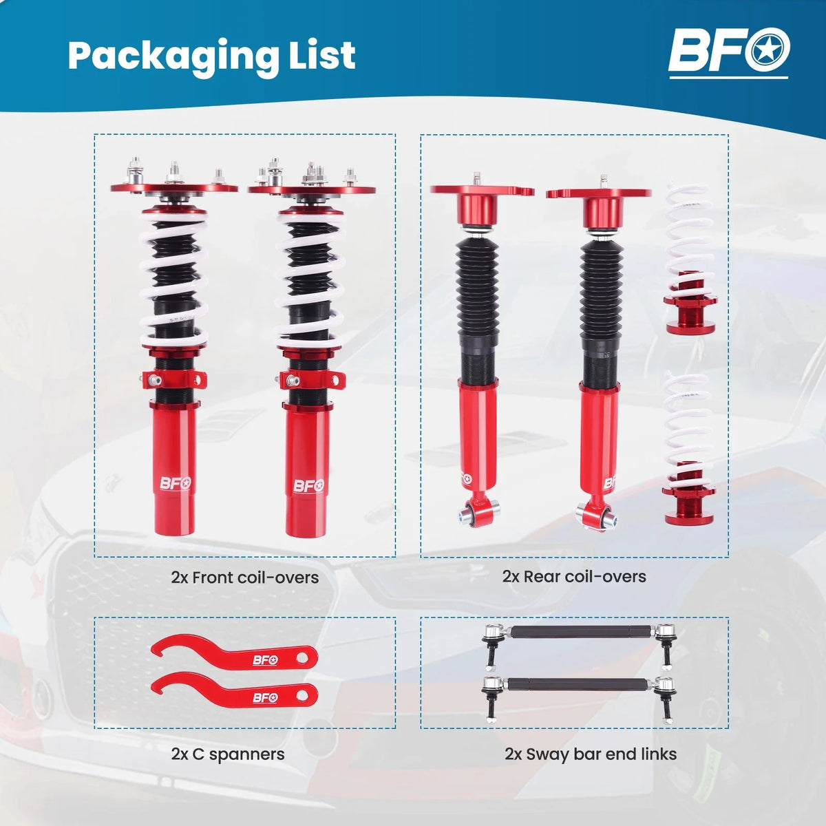 Coilovers Lowering Kit for BMW 3 Series RWD F30 (2012–2018)