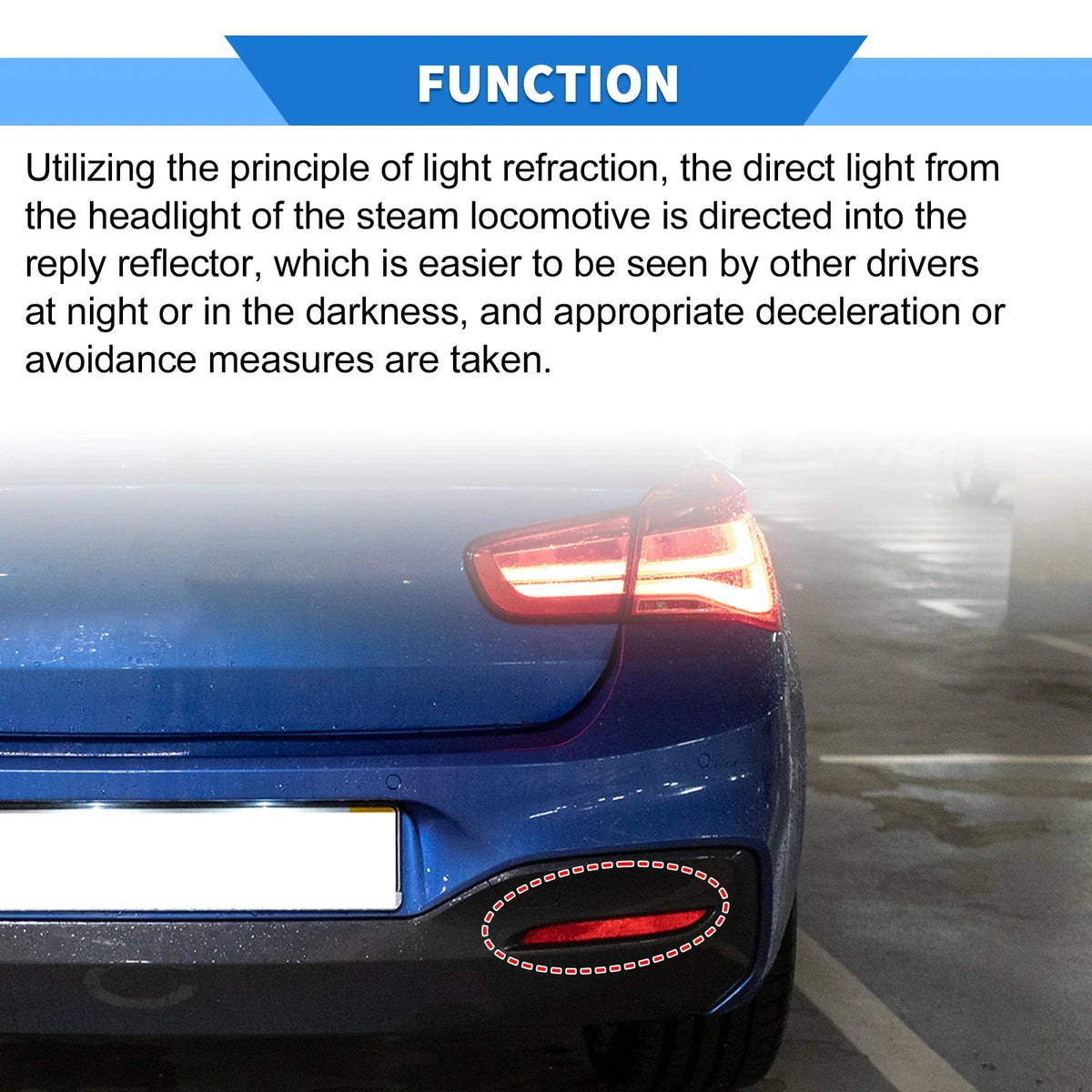 Rear Bumper Reflector No.63147363788 for BMW 1 Series (2015–2016)
