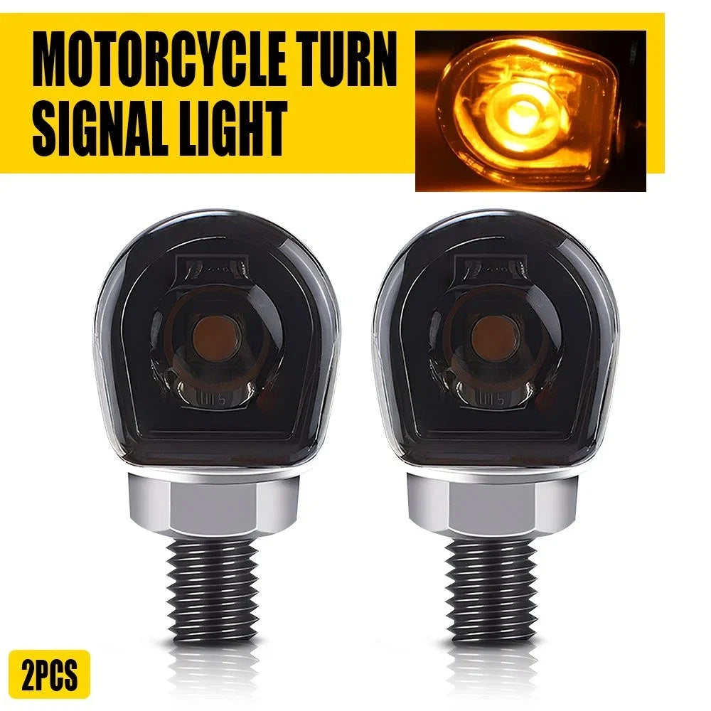2X LED Mini Turn Signal Blinkers for Universal Motorcycle