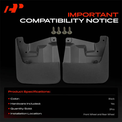 2X Front Mud Flaps Splash Guards for Toyota Tundra (2022–2025)