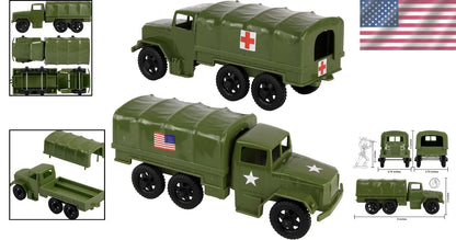 M34 Deuce Trucks for TimMee Plastic Army Men (8 inches, OD Green)
